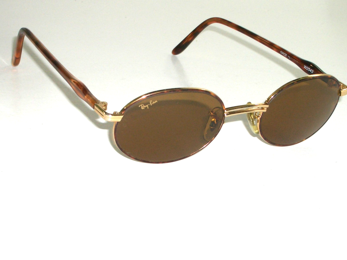 51[]21m VINTAGE B&L RAY-BAN DOUBLE BAR RITUALS W2543 B15 OVAL