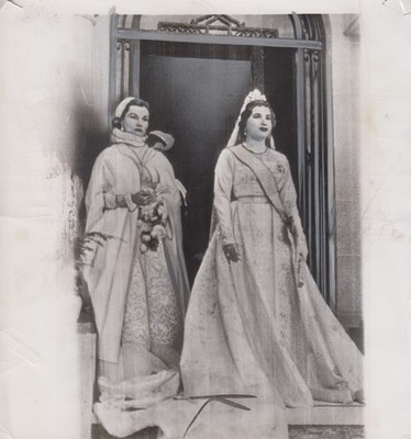 Egypt, 1951 Queen Nariman & Princess Fawzia (Sister of K. Farouk) Press Photo