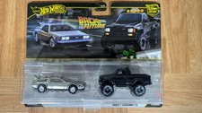 Hot Wheels Premium 2-Pack Back to the Future Time Machine Toyota Pickup - NEW