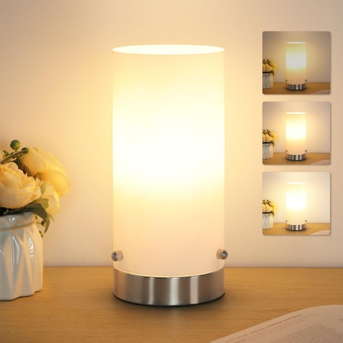 Bedside Table Lamp for Bedroom, 3 Way Dimmable Touch Control Table Lamps for ...