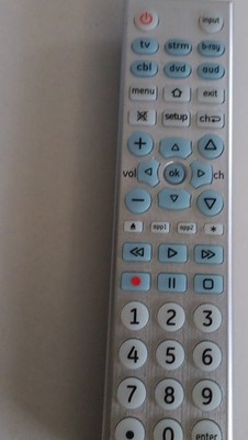 Universal Wireless Remote Control Silver Blue White