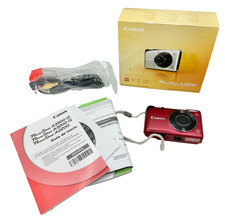 Working Canon Powershot A2200 14.1MP Digital Camera With Extras RED