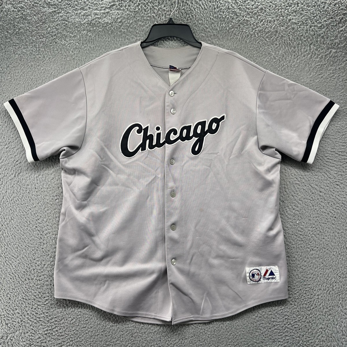 Chicago White Sox Jersey Mens XL Gray MLB Baseball Button Up Shirt