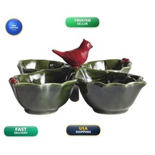 Mud Pie Christmas Holly Sectioned Sever Set