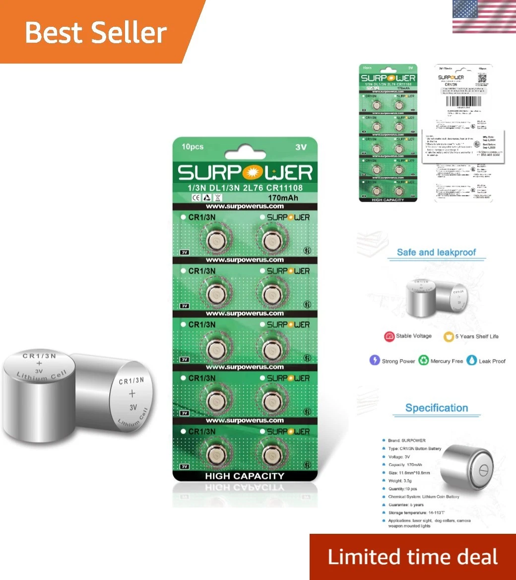 Las mejores ofertas en Pila de botón/Moneda Litio Baterías Recargables de 3  V | eBay