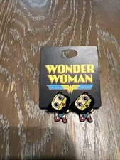 DCO Animated Wonder Woman Pierced Earrings