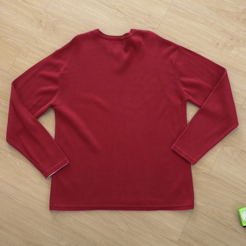 AEROPOSTALE MENS RED AND WHITE LIGHT KNIT SWEATER LONG SLEEVE CASUAL LARGE - Picture 9 of 10