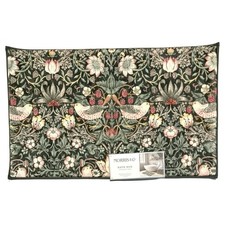William Morris Co Foam Bath Mat Strawberry Thief Washable 21x34 Kitchen Green