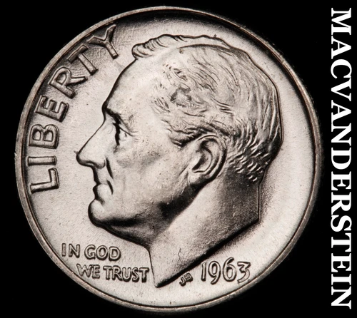 1963 Roosevelt Dime- Silver Choice Gem Brilliant Uncirculated  #i4119