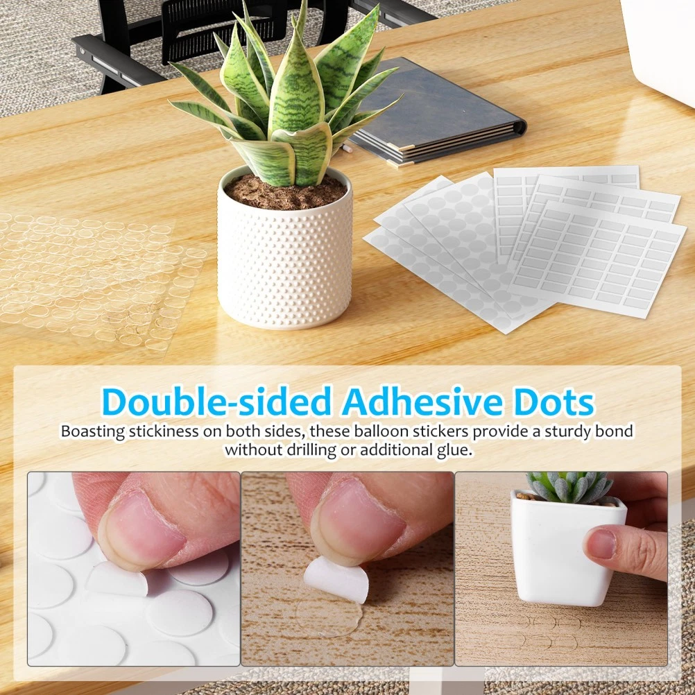Masilla adhesiva transparente reutilizable de doble cara con puntos de pegamento para carteles