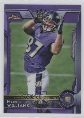 2015 Topps Chrome Rookies Purple Refractor Maxx Williams #165 0dk