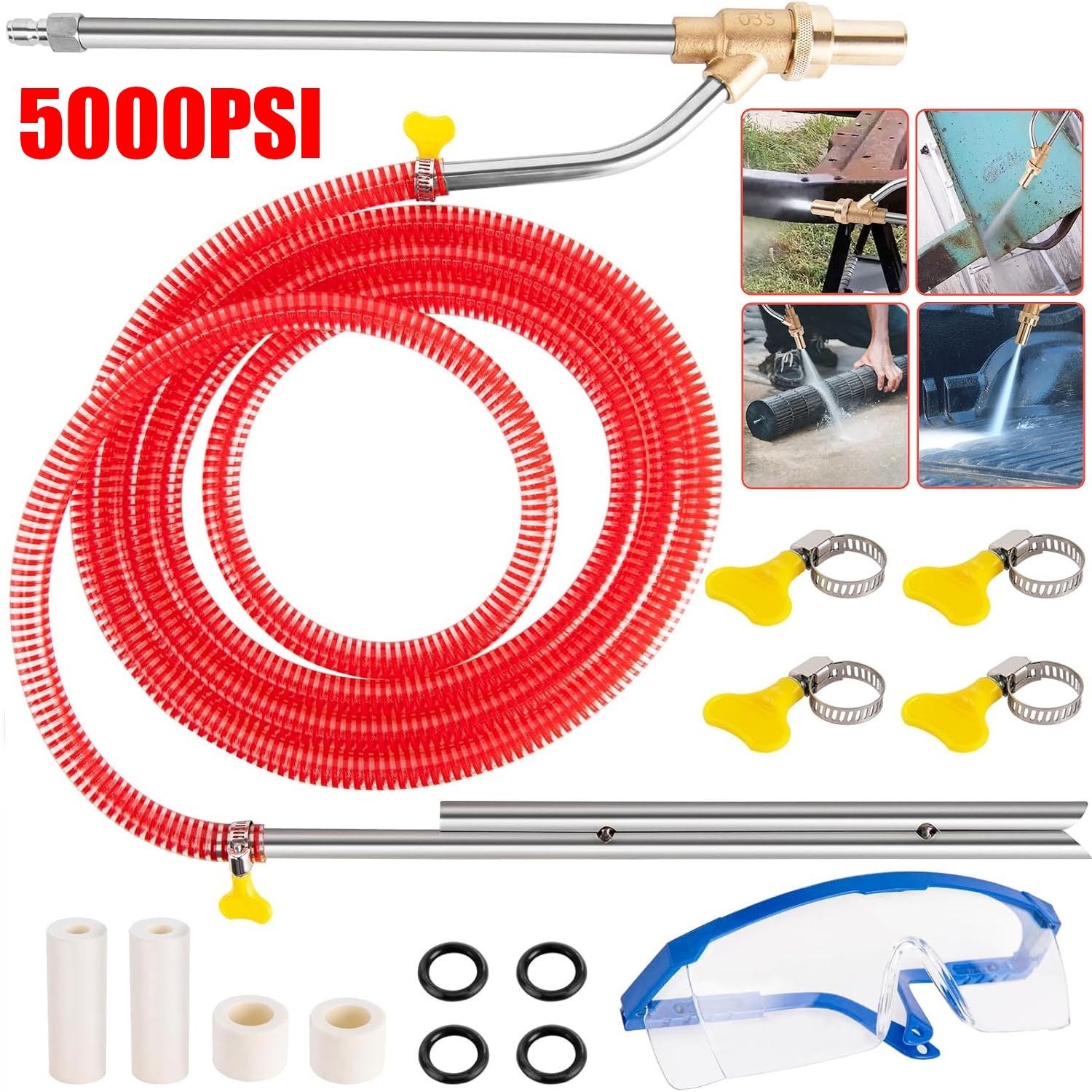 Wet Sandblaster Attachment Kit for Pressure Washers with Abrasive Media