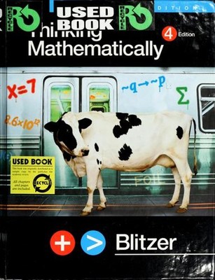 Thinking Mathematically Hardcover Robert Blitzer