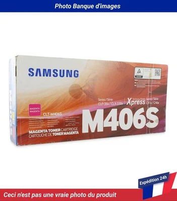 CLT-M406S/ELS Samsung CLP-365W Toner Magenta - Photo 1/2