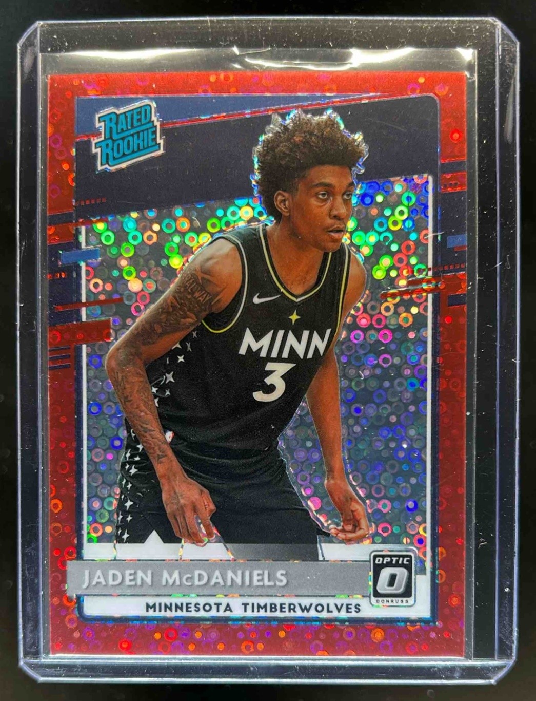 2020-21 Donruss Optic Jaden McDaniels Fast Break Red RC #/85 Timberwolves