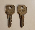 6 VINTAGE HURD LOCK BRASS KEYS INCL. 2 MATCHING PAIRS - MADE IN U.S.A. — photo 8