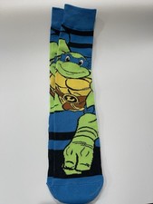 TMNT Teenage Mutant Ninja Turtles LEONARDO Crew Socks Men  s Size 6-12