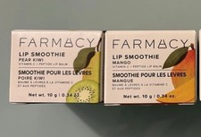 2 Farmacy Lip Smoothie Pear Kiwi & Mango Vit C Peptide Lip Balms