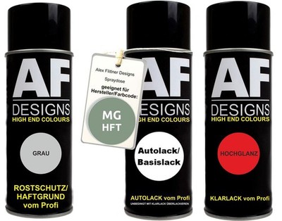 Spraydose Set für MG HFT Alumina Green Autolack Klarlack Grundierung Spraydose S