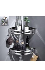 Bath Corner Shower Shelves Adhesive Caddy, Adhesive Bathroom Shelf Wall Mounted,