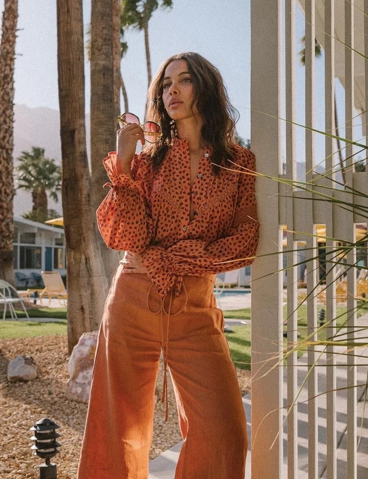 Kivari Stella Leopard Blouse-New With Tags