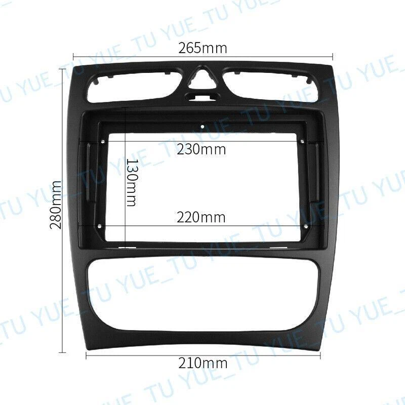 9''Car Radio Stereo Dash Frame Panel Fascia for Benz C CLASS CLK W203 W209 W463 - Image 4 of 4