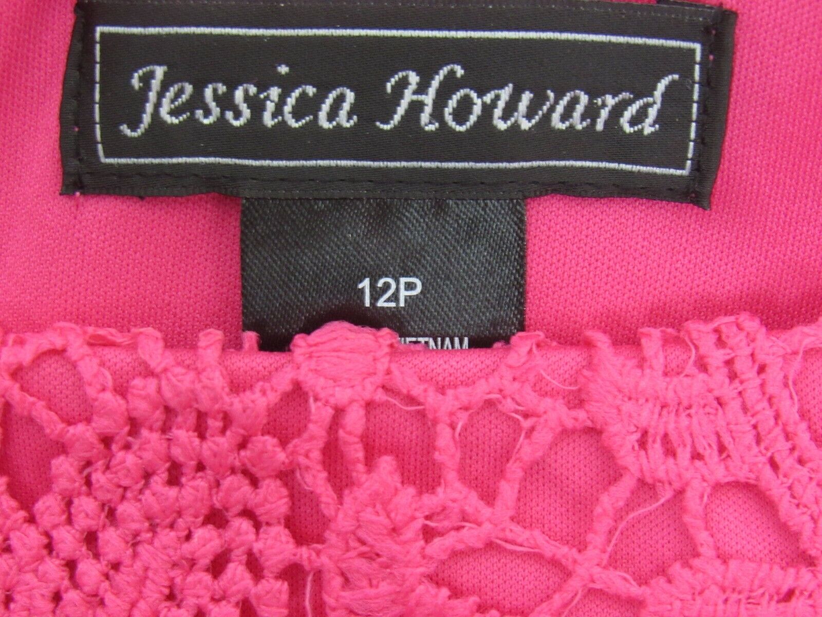 VTG 1970s 80s JESSICA HOWARD CROCHETED FLORAL LAC… - image 6