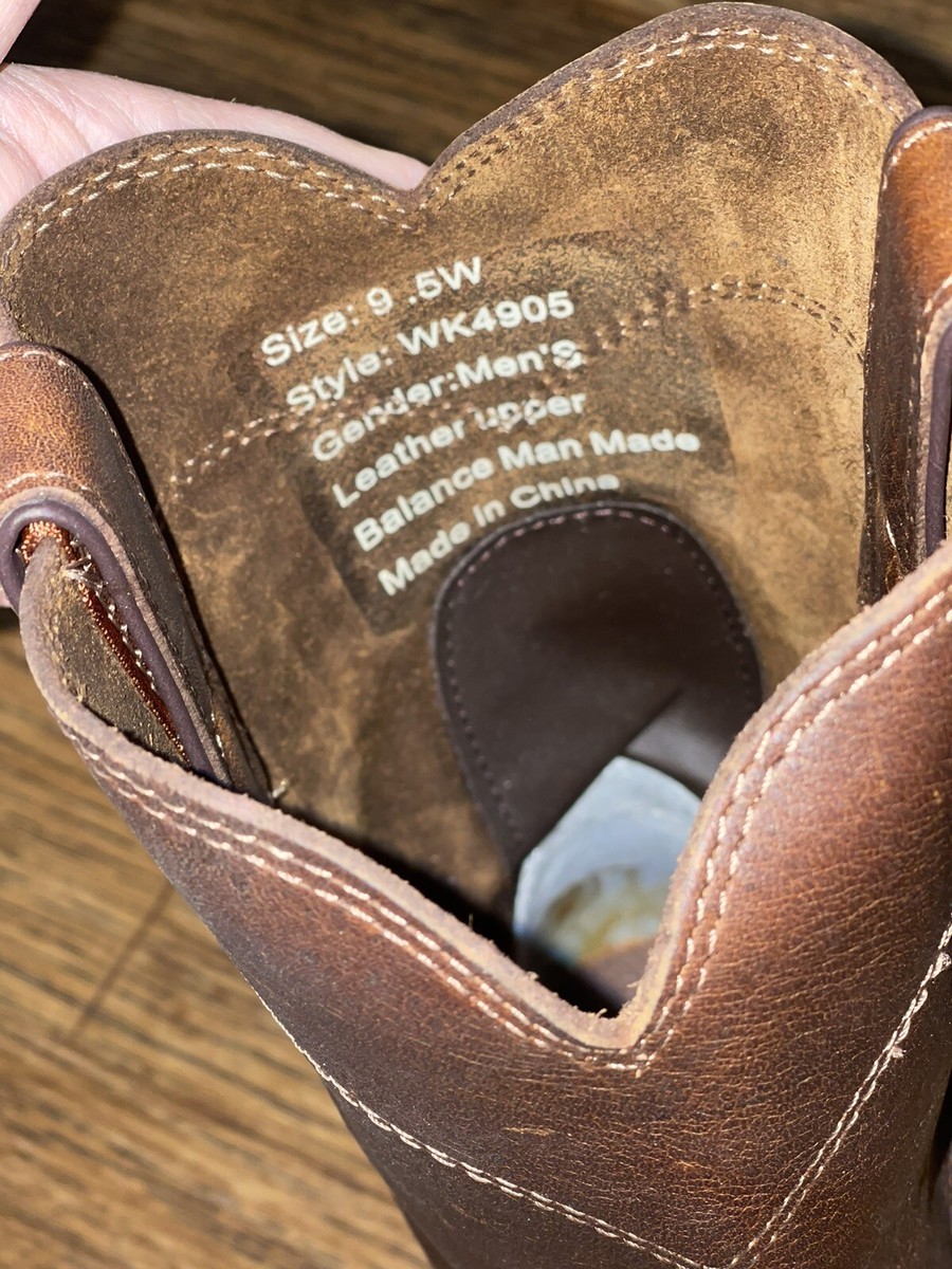 Justin WK4905 Screwdriver Pull On Work Boots. Size 9.5 Wide  display picture 2