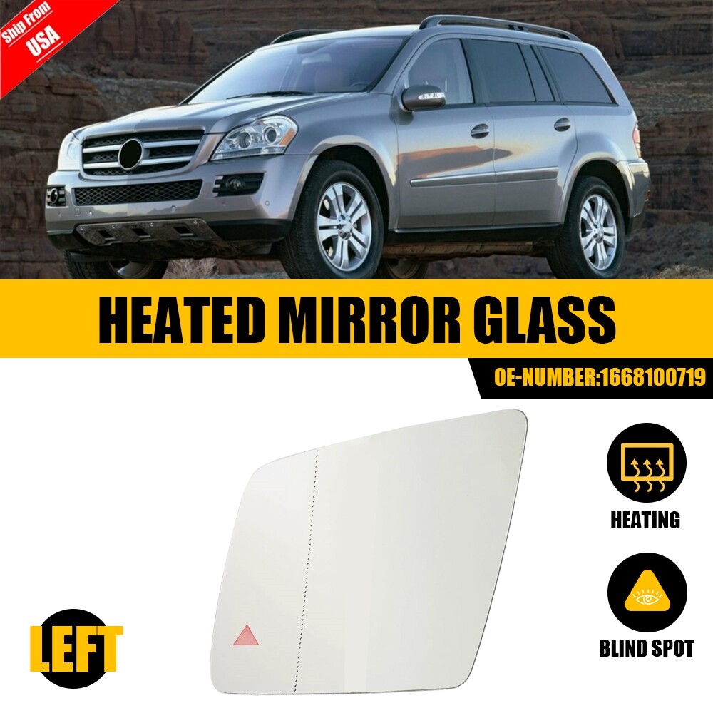 Mirror Glass Heated with Blind Spot Left Side for Mercedes W166 ML GLE GL GLS G-image