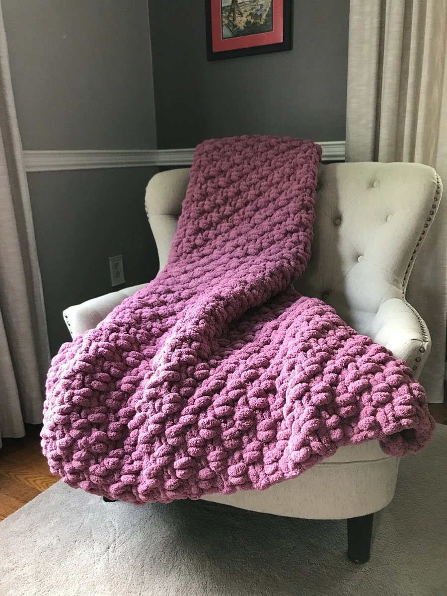 Mauve Chunky Knit Wool