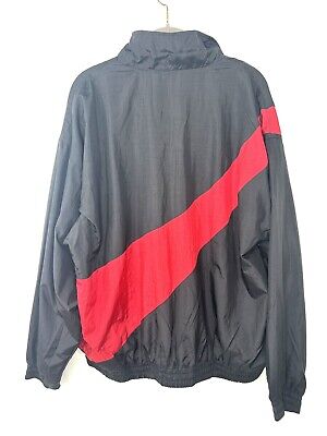 VTG BAW Athletic Wear Las Vegas Mens Windbreaker Black Red VTG BAW Athletic Wear Las Vegas Mens Windbreaker Black Red