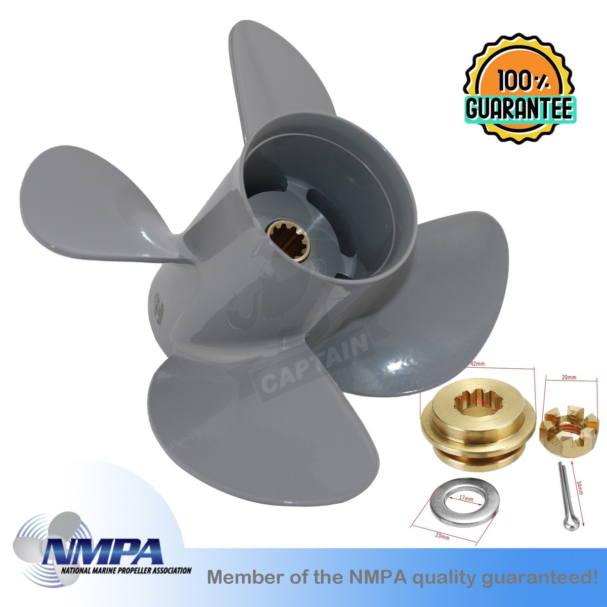 8HP 9.8HPボートエンジンに適合するプロペラ ボートエンジンプロペラ 8