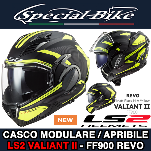 VALIANT 2 LS2 CASCO MOTO Giallo MODULARE APRIBILE OMOLOGATO FF900 Doppia  Visiera | eBay