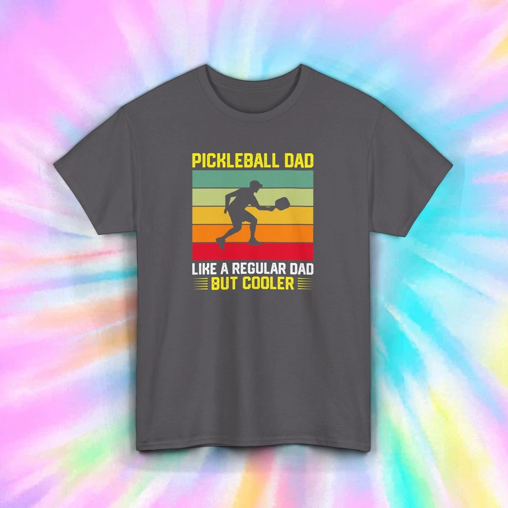 Pickleball Dad T-Shirt S-5XL Retro Graphic Tee Like Regular Dad But Cooler Gift