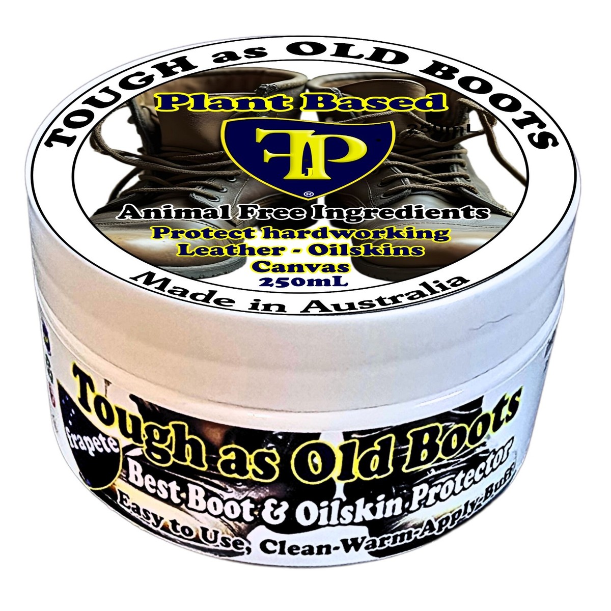 frapete TOB Leather Boot Polish Conditioner 250mL Neutral Oilskin