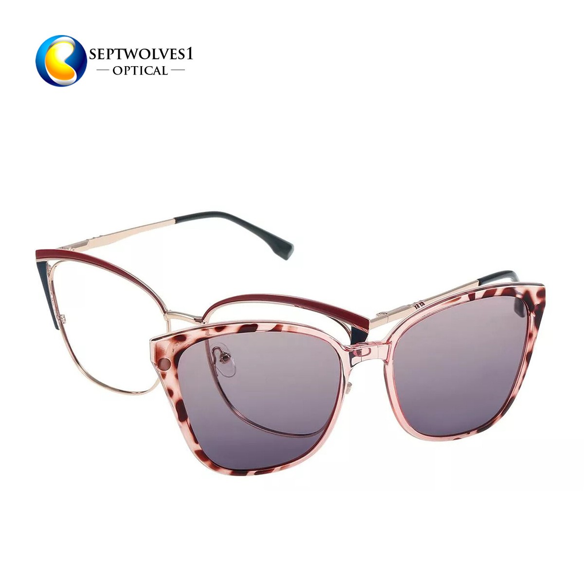 Women Blue Light Blocking Reading Glasses Magnetic Clip On  display picture 1