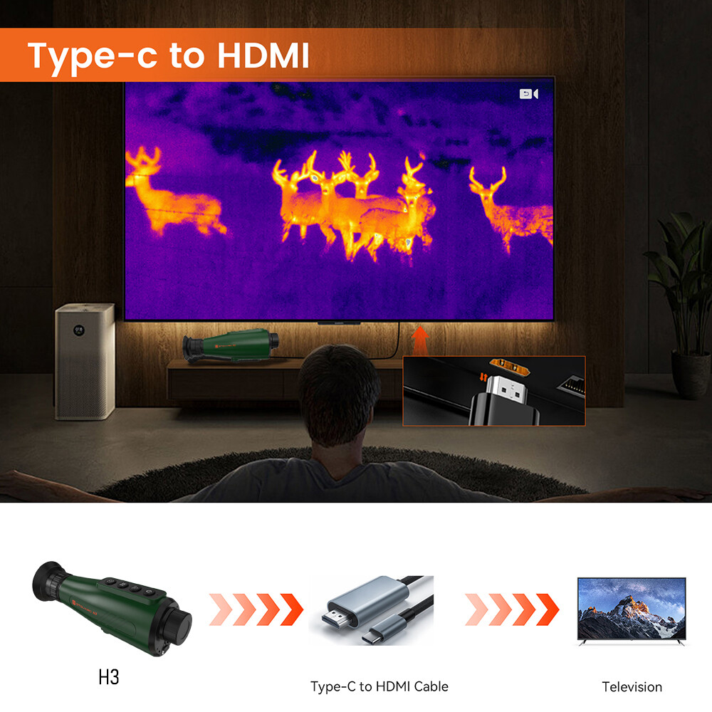 Thermal Imaging Monocular Ai 384x288 15mm 60Hz Micro-OLED Display Thermal Scope