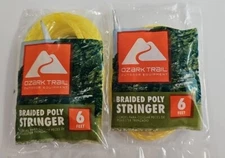 Lot of Two Ozark Trail 6' Yellow Braided Poly Stringer New #0T6PS