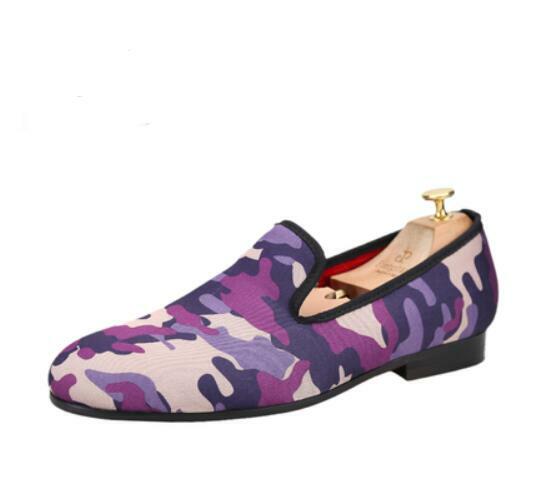 Dara Men\'s Fashion Round Toe Camouflage Printed Slip On Loafers  Party Shoes s-l400.jpg main image 3