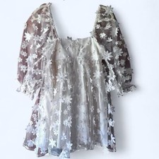 Windsor Women's White and gold dress XS with flowers 