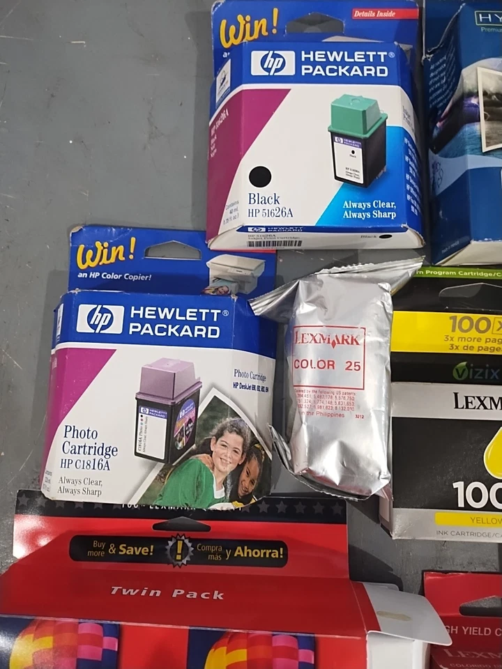 Lot 18* Lexmar HP Others  New Black Color Ink Cartridges Lot NOS XL Photo  - Image 3 of 4