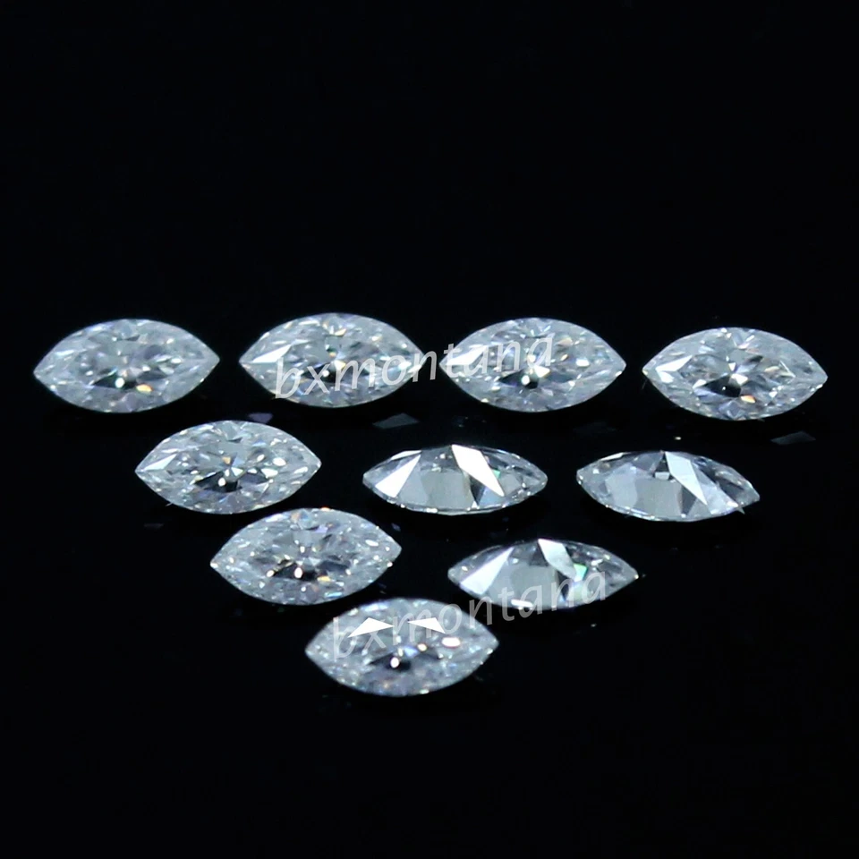 10 Pcs Natural Certified D Color VVS1 Excellent 2.5x4 MM Marquise White Diamond - Image 4 of 4
