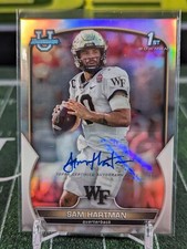 2022 Bowman University Chrome SAM HARTMAN Refractor Auto Notre Dame Wake /499