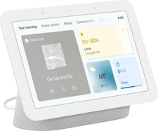 Nest Hub 7” Smart Display with Google Assistant - Chalk (GA01331 2nd Gen)