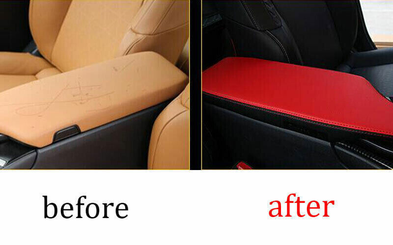 Central Console Storage Box Cover Fit For Lexus UX200 250h 2019-2023 Red Leather