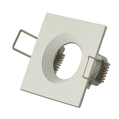 Einbaurahmen eckig weiß GU11 MR11 nur Ø55mm Bohrloch Gehäuse Einbauleuchte