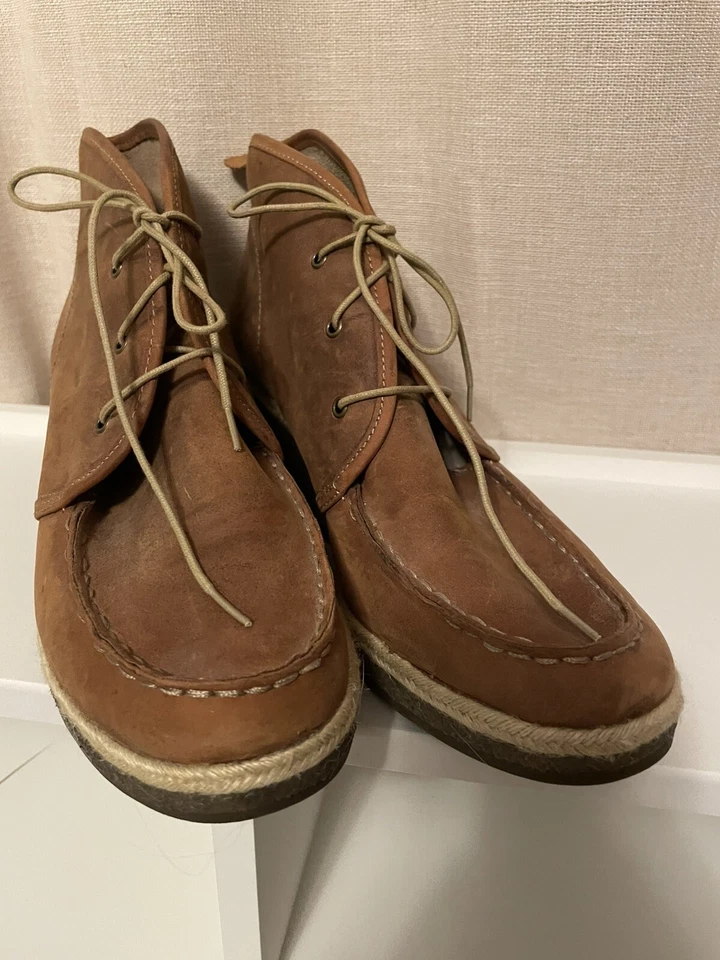 Botas de cuero marrón Sundance Olukai Wali con cuña sin usar, punta para mujer talla 10 $160 ++ Foto 2 de 4