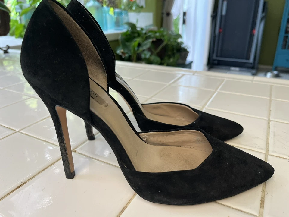 Zapatos de tacón alto de gamuza negros ZARA MUJER talla 40 EE. UU. 9 Foto 3 de 4