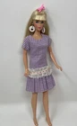 Vintage Barbie Francie Miss Suzette Clone Doll Clothes Purple Gingham Dress