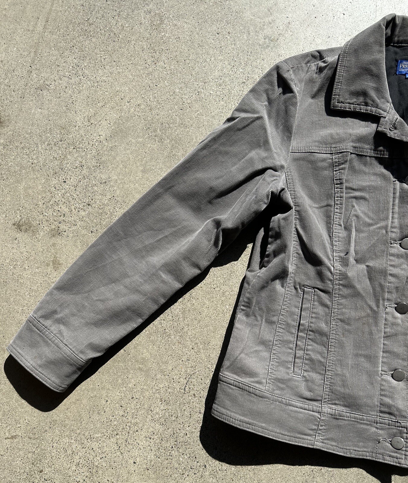 Vintage Pendleton Gray Buttoned Coat / Jacket Siz… - image 4